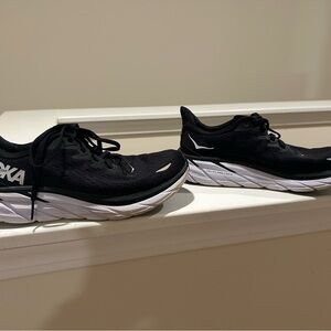 Hoka Black and White Running Shoes
